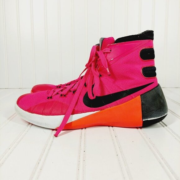 Nike Hyperdunk 2015 'Think Pink' Vivid Pink/Black-Pink Pow-White I182 - Picture 1 of 11